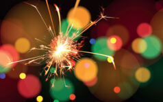 Sparklers with bokeh effect