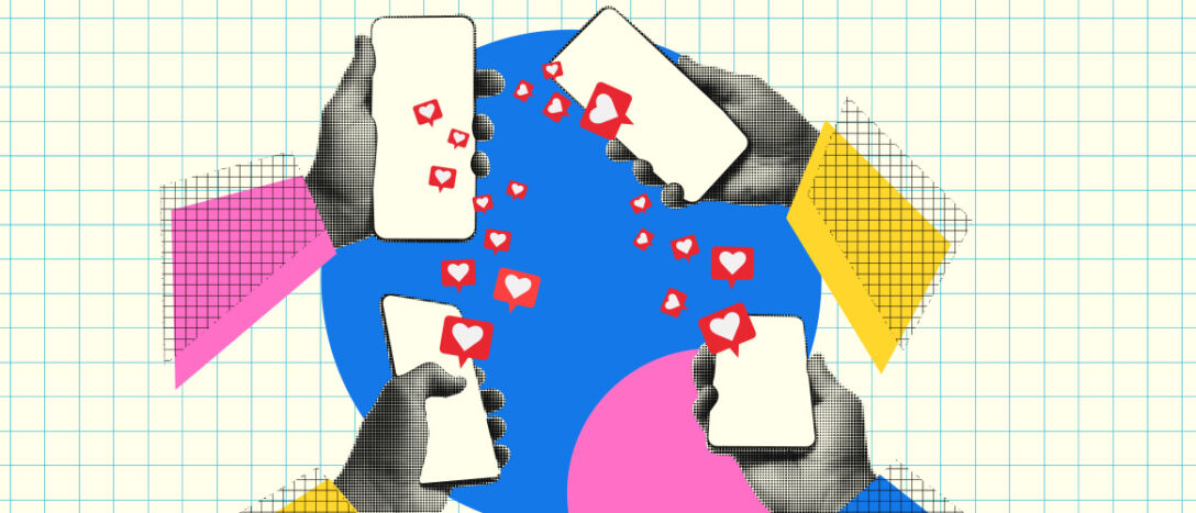 T9_Influncers illo Social media influencer online smart phones