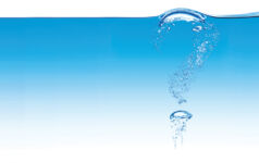 Question mark in water