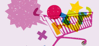 Consumer report Consumer report theme image of a pink shopping trolley cart